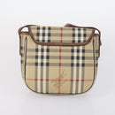 Burberrys Nova Check Shoulder Bag Leather 3Set Beige Brown black Auth BA5851-10