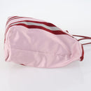 BALLY Loewe Shoulder Bag Canvas PVC Nylon 3Set Pink Brown Auth BA5852-10