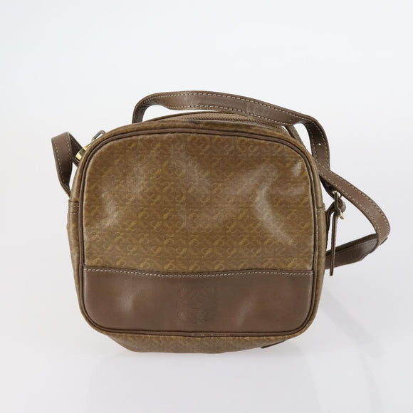 BALLY Loewe Shoulder Bag Canvas PVC Nylon 3Set Pink Brown Auth BA5852