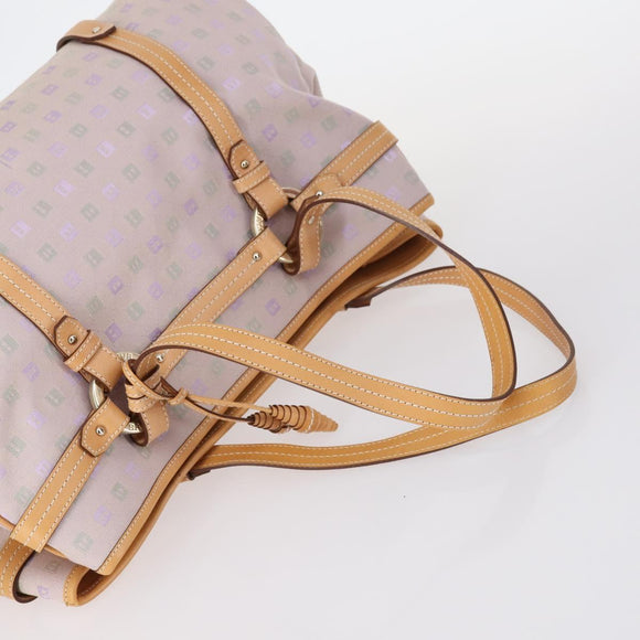 BALLY Loewe Shoulder Bag Canvas PVC Nylon 3Set Pink Brown Auth BA5852