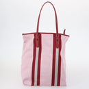 BALLY Loewe Shoulder Bag Canvas PVC Nylon 3Set Pink Brown Auth BA5852-8