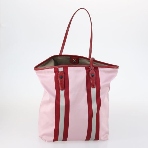 BALLY Loewe Shoulder Bag Canvas PVC Nylon 3Set Pink Brown Auth BA5852