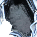 Salvatore Ferragamo Gancini Bag Vinyl Leather 3Set Black Navy Auth BA5853-21