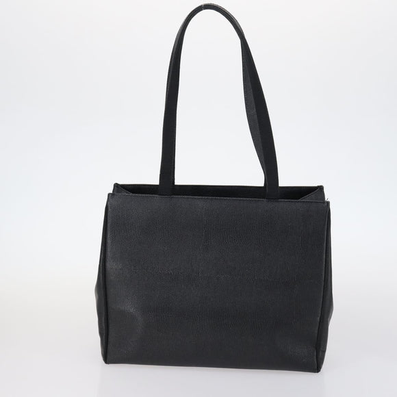 Salvatore Ferragamo Gancini Bag Vinyl Leather 3Set Black Navy Auth BA5853