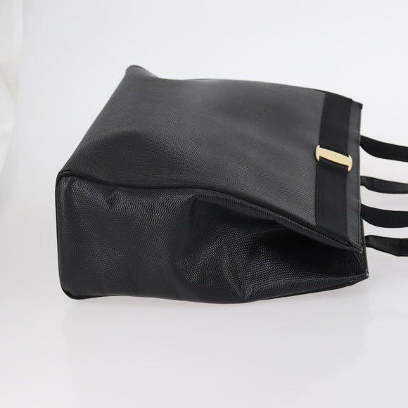 Salvatore Ferragamo Gancini Bag Vinyl Leather 3Set Black Navy Auth BA5853