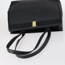 Salvatore Ferragamo Gancini Bag Vinyl Leather 3Set Black Navy Auth BA5853-5