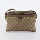 GUCCI GG Supreme Shoulder Bag PVC Leather 3Set Beige Black Auth BA5854-17