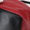 LOUIS VUITTON Epi Petit Noe Shoulder Bag Bicolor Black Red M44017 LV Auth BA5862-16
