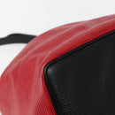 LOUIS VUITTON Epi Petit Noe Shoulder Bag Bicolor Black Red M44017 LV Auth BA5862-17