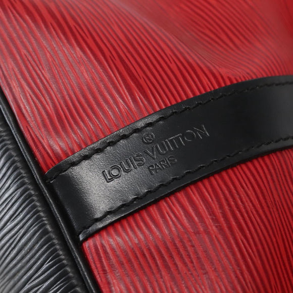 LOUIS VUITTON Epi Petit Noe Shoulder Bag Bicolor Black Red M44017 LV Auth BA5862