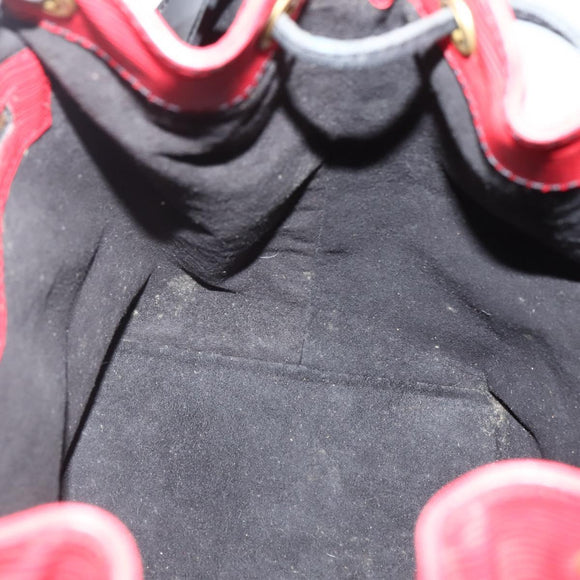 LOUIS VUITTON Epi Petit Noe Shoulder Bag Bicolor Black Red M44017 LV Auth BA5862