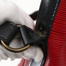 LOUIS VUITTON Epi Petit Noe Shoulder Bag Bicolor Black Red M44017 LV Auth BA5862-11