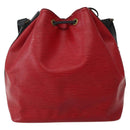 LOUIS VUITTON Epi Petit Noe Shoulder Bag Bicolor Black Red M44017 LV Auth BA5862-2