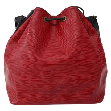 LOUIS VUITTON Epi Petit Noe Shoulder Bag Bicolor Black Red M44017 LV Auth BA5862 - 0