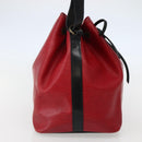 LOUIS VUITTON Epi Petit Noe Shoulder Bag Bicolor Black Red M44017 LV Auth BA5862-3