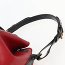 LOUIS VUITTON Epi Petit Noe Shoulder Bag Bicolor Black Red M44017 LV Auth BA5862-14