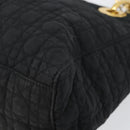 Christian Dior Canage Hand Bag Nylon Black Gold Auth BA5864-9