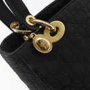 Christian Dior Canage Hand Bag Nylon Black Gold Auth BA5864-17