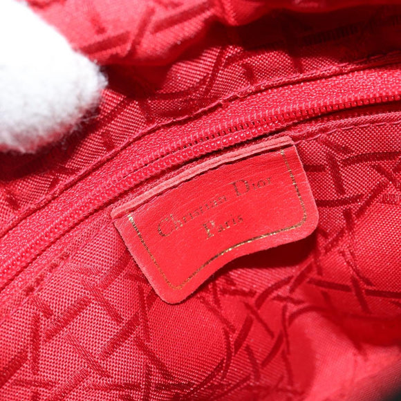 Christian Dior Canage Hand Bag Nylon Black Gold Auth BA5864