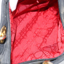 Christian Dior Canage Hand Bag Nylon Black Gold Auth BA5864-11