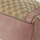 GUCCI GG Canvas Hand Bag 2way Beige Gold 323675 Auth BA5865-10