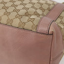 GUCCI GG Canvas Hand Bag 2way Beige Gold 323675 Auth BA5865-16