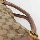 GUCCI GG Canvas Hand Bag 2way Beige Gold 323675 Auth BA5865-8