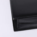 Christian Dior Chain Shoulder Bag Leather Black Gold Auth BA5867-15