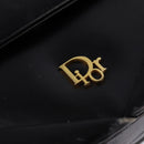 Christian Dior Chain Shoulder Bag Leather Black Gold Auth BA5867-17