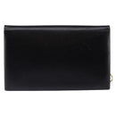 Christian Dior Chain Shoulder Bag Leather Black Gold Auth BA5867-2