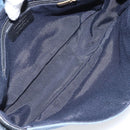 Salvatore Ferragamo Gancini Shoulder Bag Canvas Navy Gold Auth BA5868-17