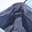 Salvatore Ferragamo Gancini Shoulder Bag Canvas Navy Gold Auth BA5868-19