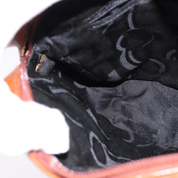 Salvatore Ferragamo Vala Shoulder Bag Leather Brown Gold Auth BA5869