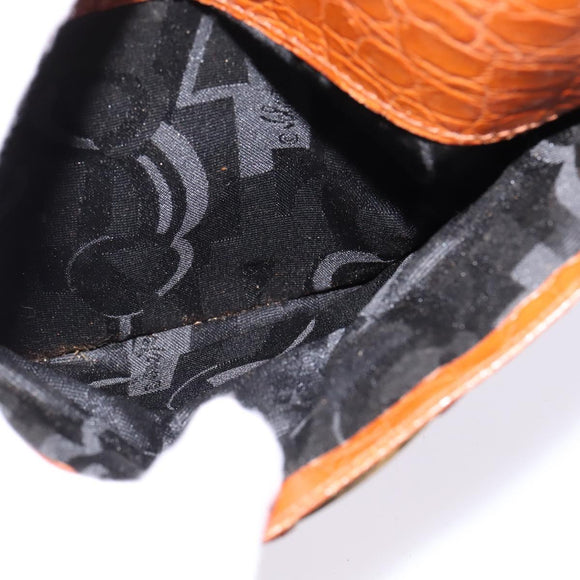 Salvatore Ferragamo Vala Shoulder Bag Leather Brown Gold Auth BA5869