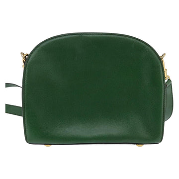 CELINE Shoulder Bag Leather Green Gold Auth BA5871 - 0