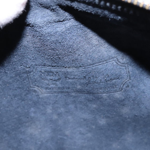 MCM Logogram Vicetos Shoulder Bag PVC Leather White Gold Auth BA5873