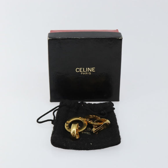 CELINE Earring metal Gold Auth BA5874