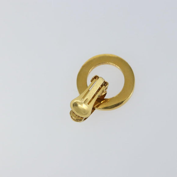 CELINE Earring metal Gold Auth BA5874