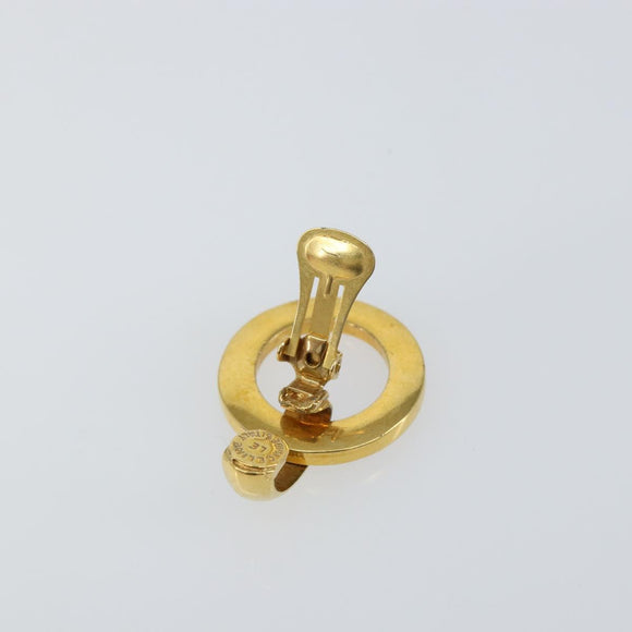 CELINE Earring metal Gold Auth BA5874