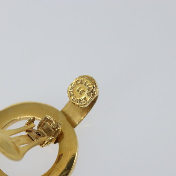 CELINE Earring metal Gold Auth BA5874