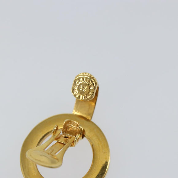 CELINE Earring metal Gold Auth BA5874