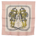 HERMES Carre 40 Scarf Silk Pink Auth BA5878-1