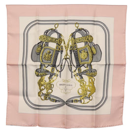 HERMES Carre 40 Scarf Silk Pink Auth BA5878