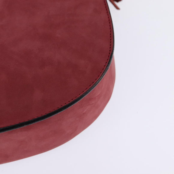 Burberrys Shoulder Bag Suede Pink Gold Auth BA5885