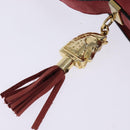 Burberrys Shoulder Bag Suede Pink Gold Auth BA5885-8