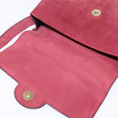Burberrys Shoulder Bag Suede Pink Gold Auth BA5885-9