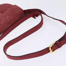 Burberrys Shoulder Bag Suede Pink Gold Auth BA5885-7