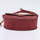 Burberrys Shoulder Bag Suede Pink Gold Auth BA5885-5