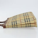 Burberrys Nova Check Tote Bag PVC Beige Gold Auth BA5886-5