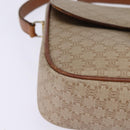 CELINE Macadam Canvas Shoulder Bag PVC Beige Gold Auth BA5887-10